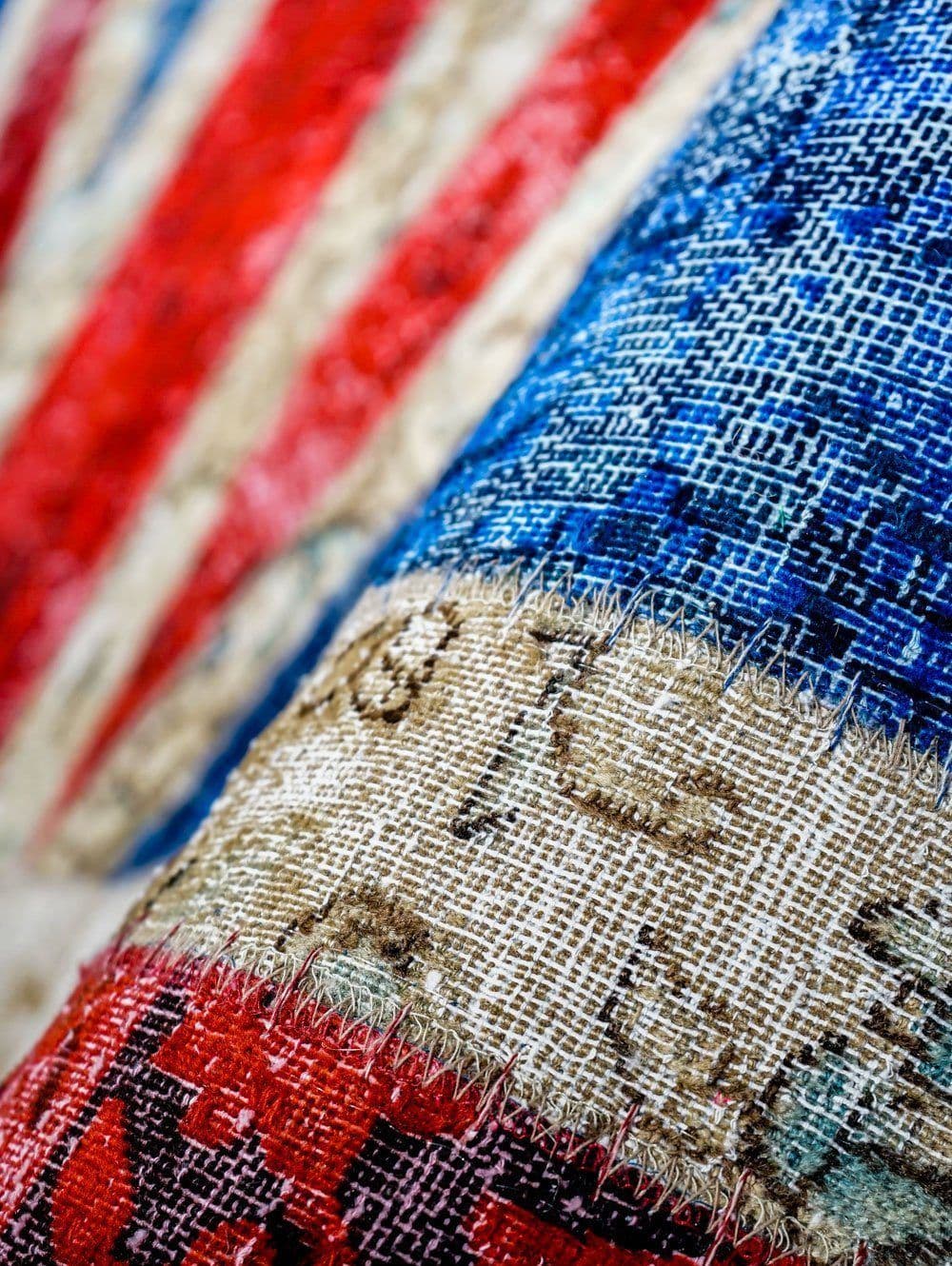 PATCHWORK ANTIQUE PERSIA FLAG 200X300