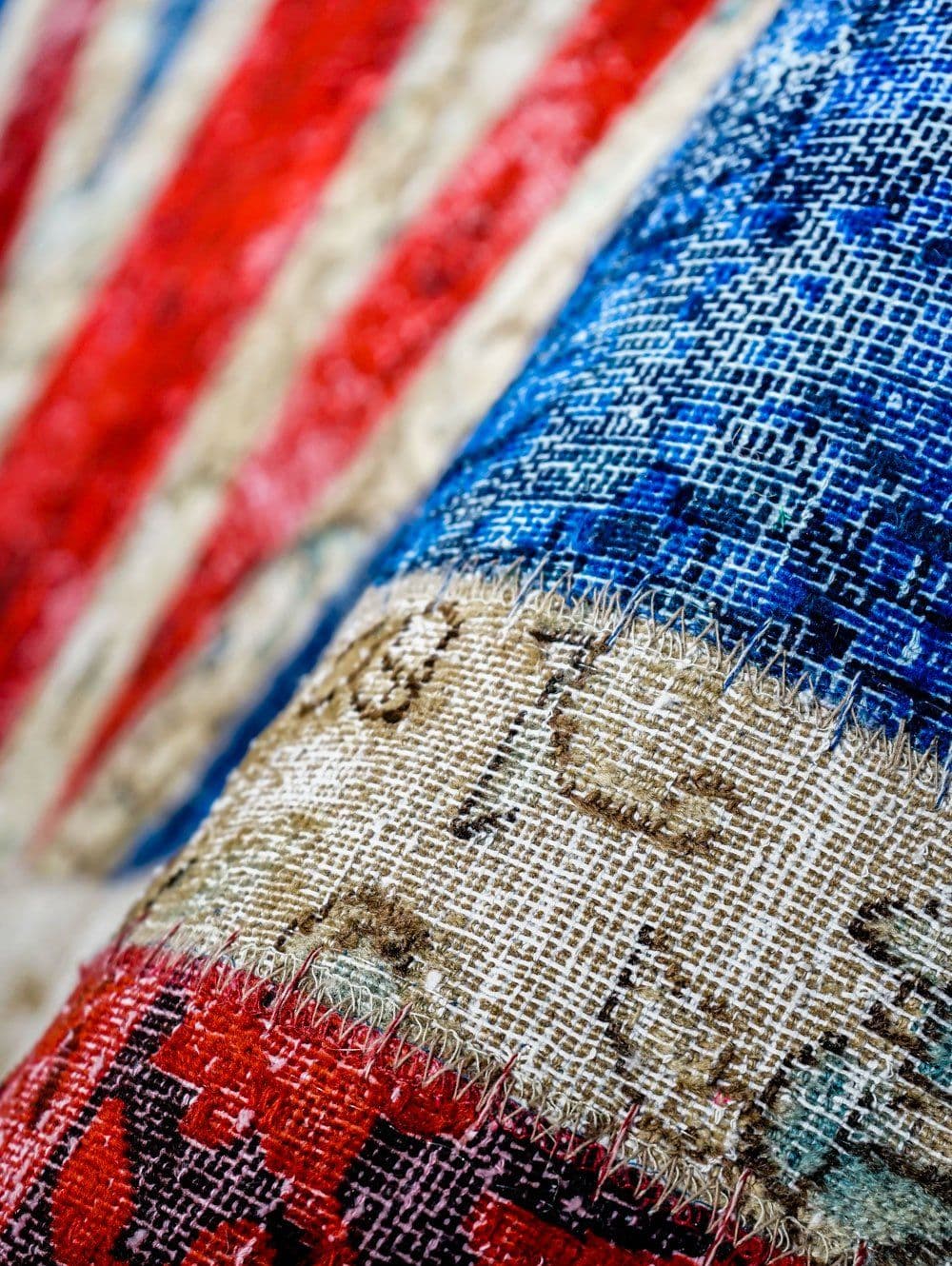 PATCHWORK ANTIQUE PERSIA FLAG 200X300
