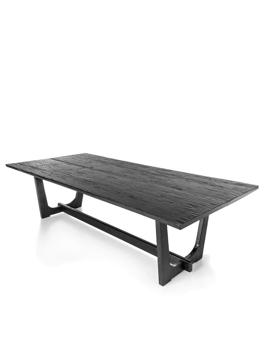 MESA DE COMEDOR OSLO NEGRO 120x280