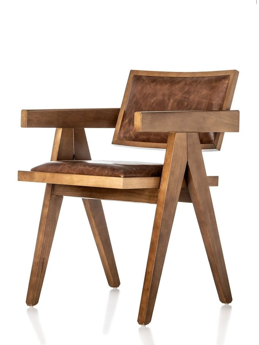 SILLA CAPITOL CUERO COCONUT