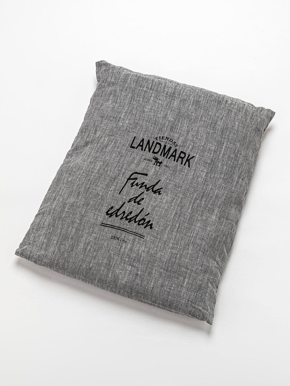 FUNDA DE LINO THESS GREY CHAMBRAY QUEEN 230 X 240