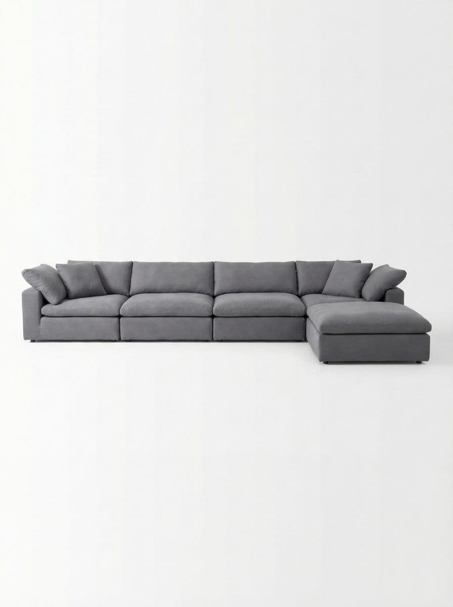 SOFA LUSH EN L STRATUS LINEN GRAPHITE