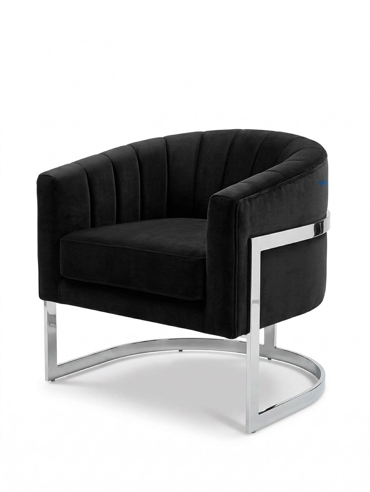 Copia de SILLON CASTELLO VELVET BLACK-CUERO VINTAGE-0