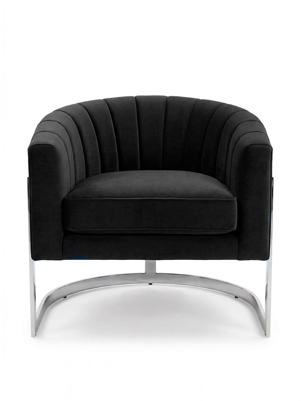 Copia de SILLON CASTELLO VELVET BLACK-CUERO VINTAGE-2