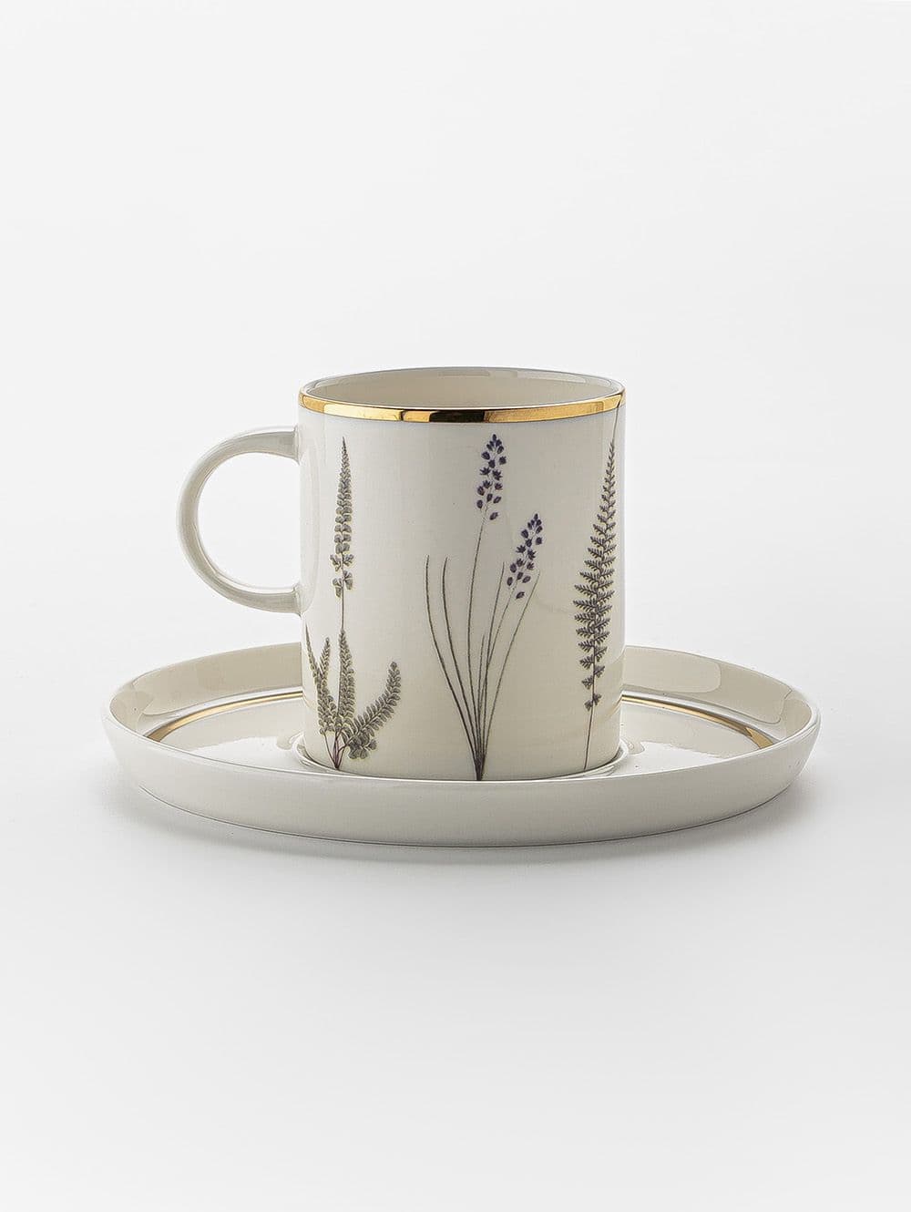 TAZA Y PLATO DE TE BOTANICAL