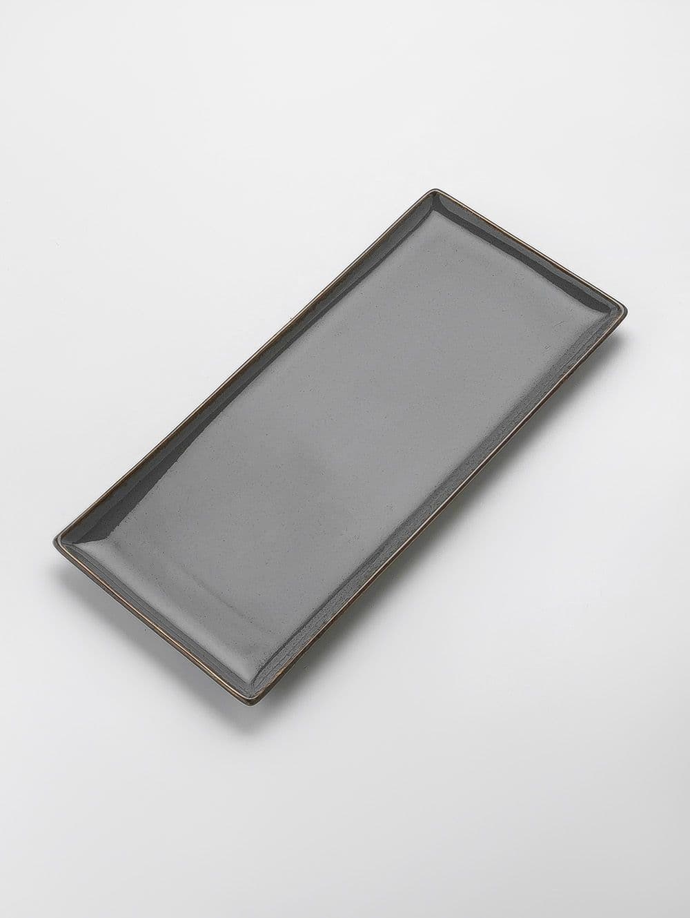 BANDEJA RECTANGULAR SEASONS GREY 35 CM