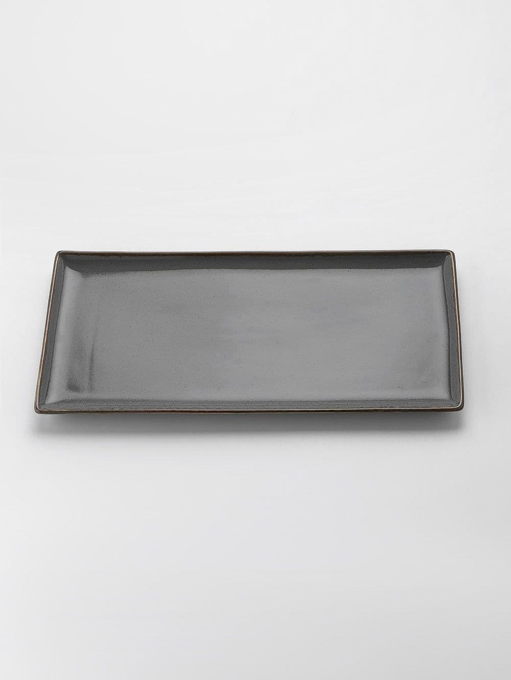 BANDEJA RECTANGULAR SEASONS GREY 35 CM
