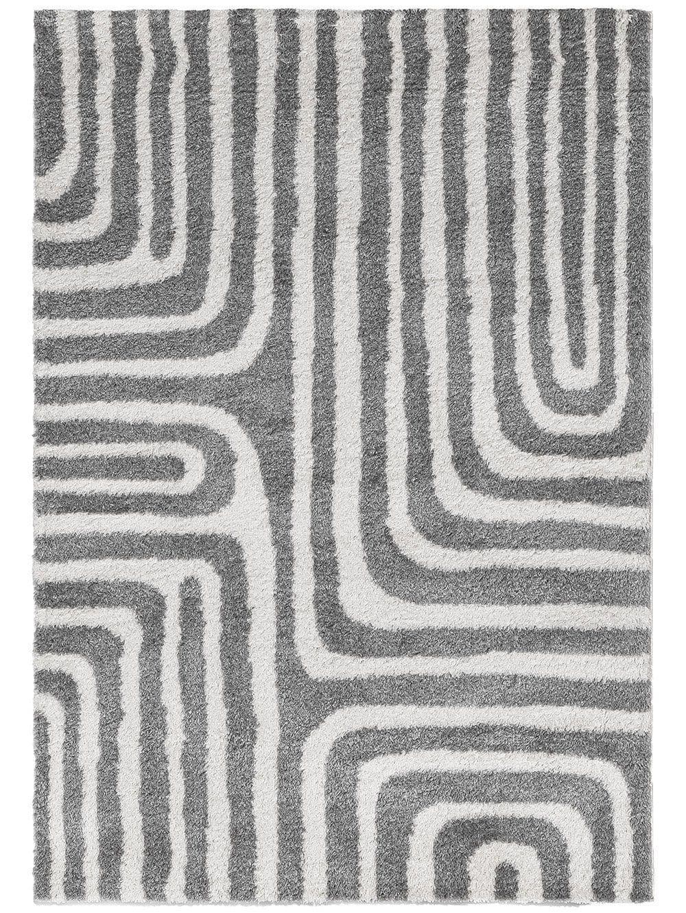 SHABBY PLUSH LABERINTH GREY & CREAM 200X290
