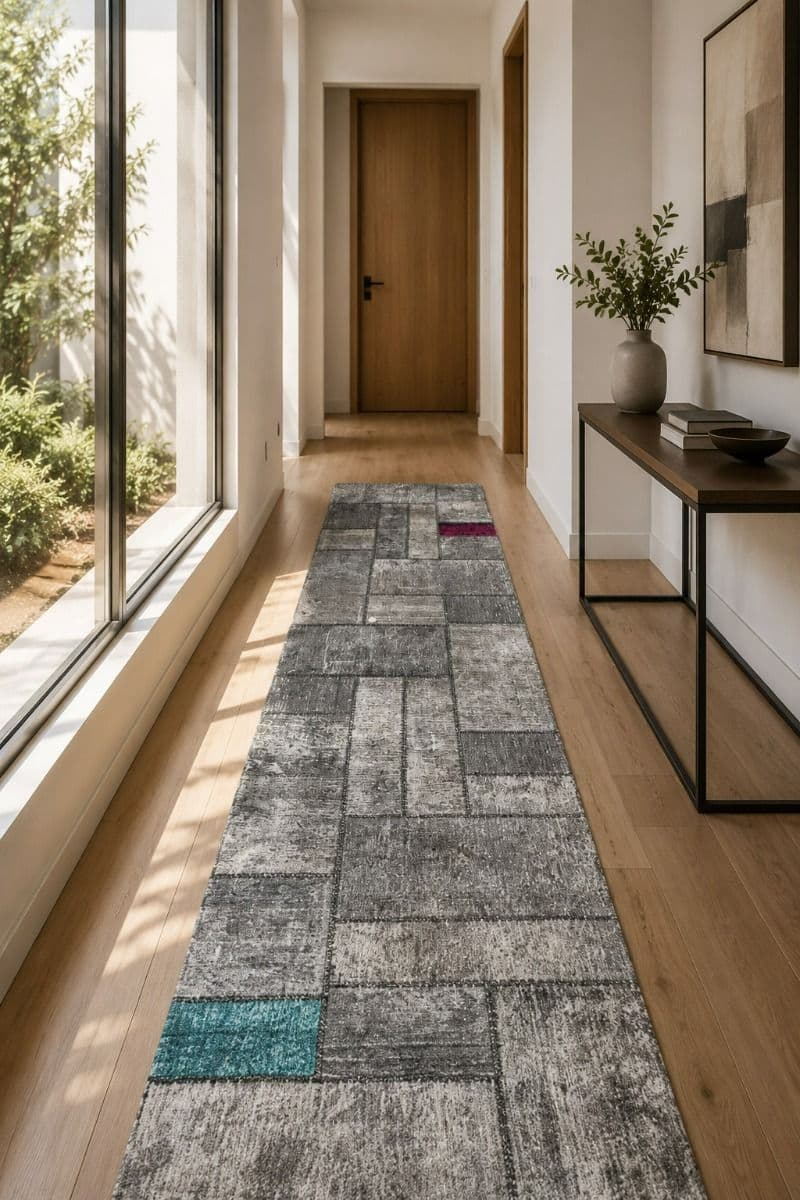 PATCHWORK PERSIA CAMINO GREY 80x298