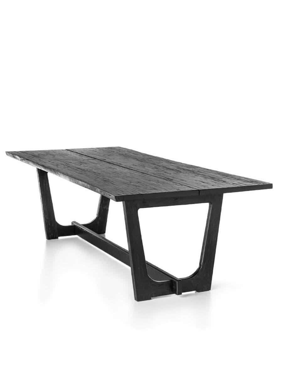 MESA DE COMEDOR OSLO NEGRO 110x240