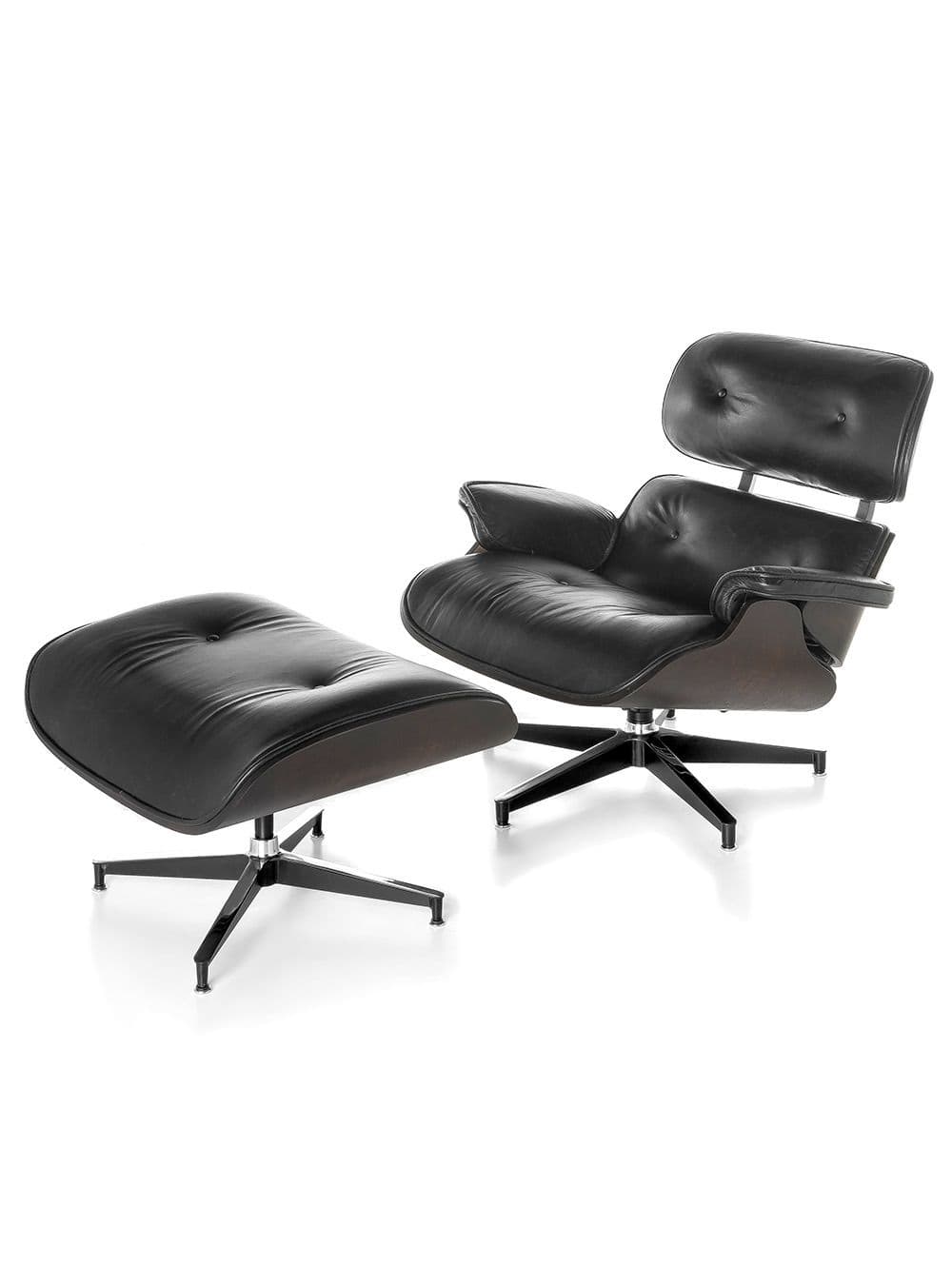 SILLON Y OTOMANA EAMES CUERO BLACK