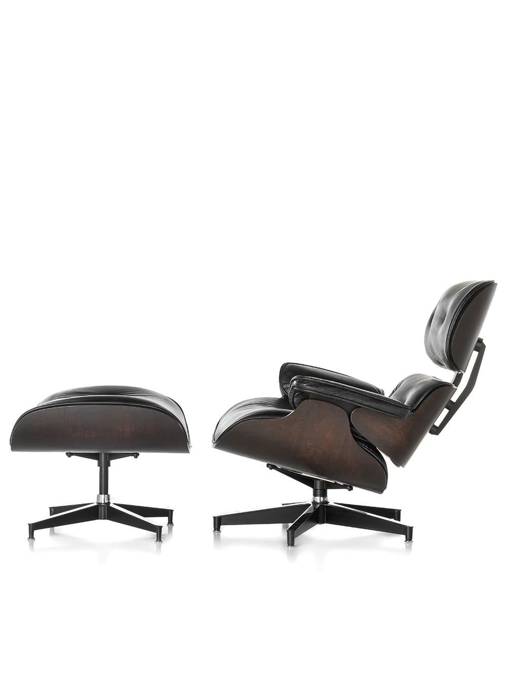 SILLON Y OTOMANA EAMES CUERO BLACK