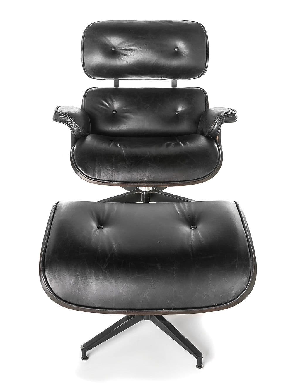 SILLON Y OTOMANA EAMES CUERO BLACK