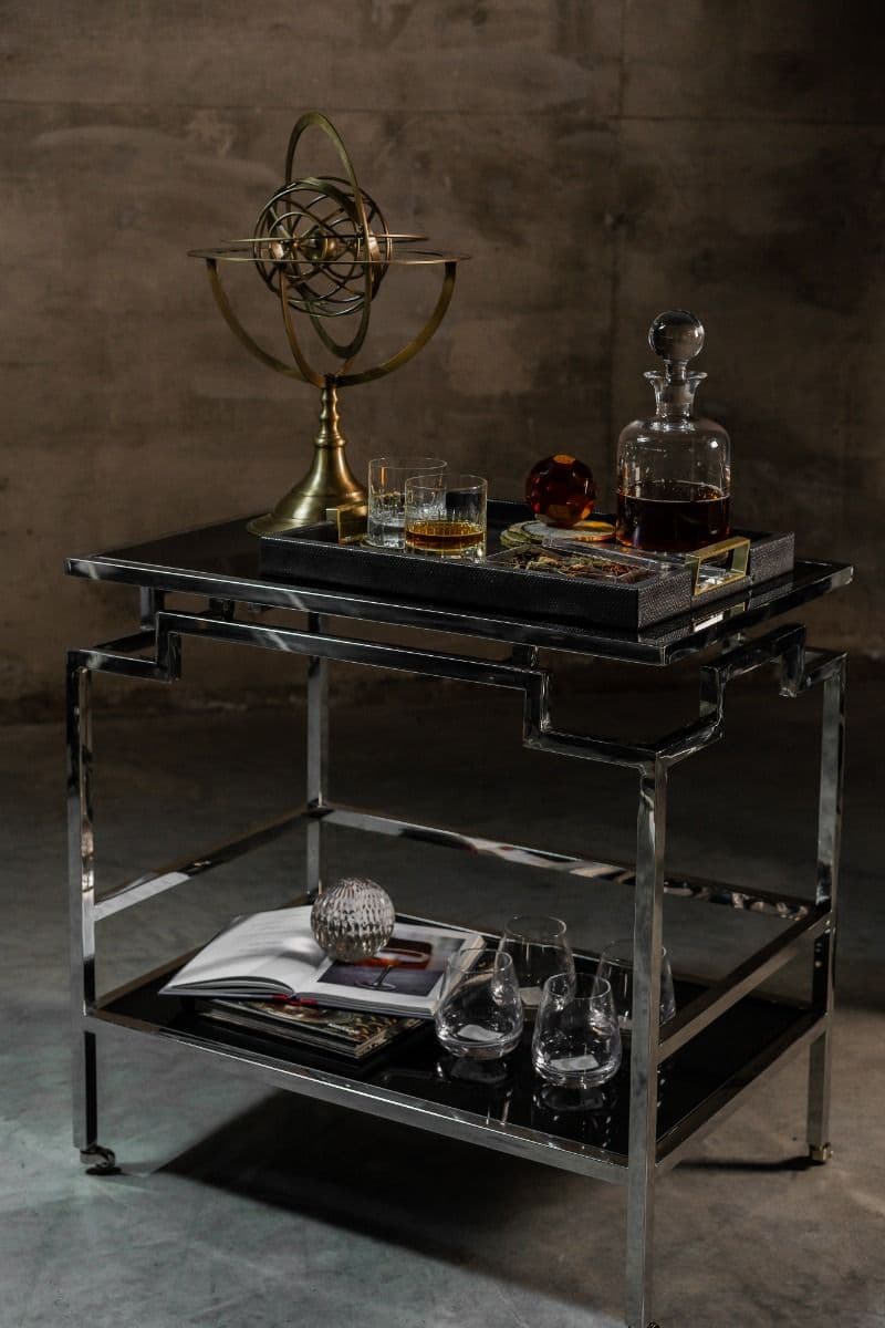 MESA AUXILIAR CON RUEDAS PAGE SILVER 72