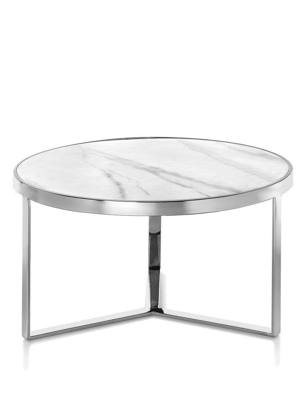 MESA BAJA JACQUES CHROME CERAMIC WHITE 80X45