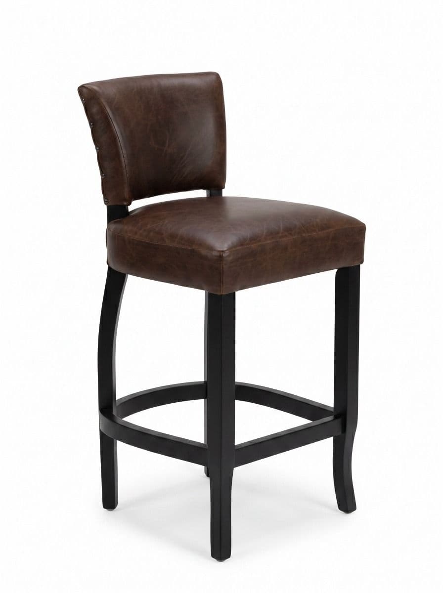BANQUETA TORINO CUERO MARRON