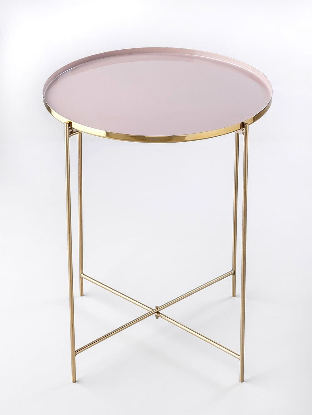MESA AUXILIAR VALDA PINK & GOLD 42X50